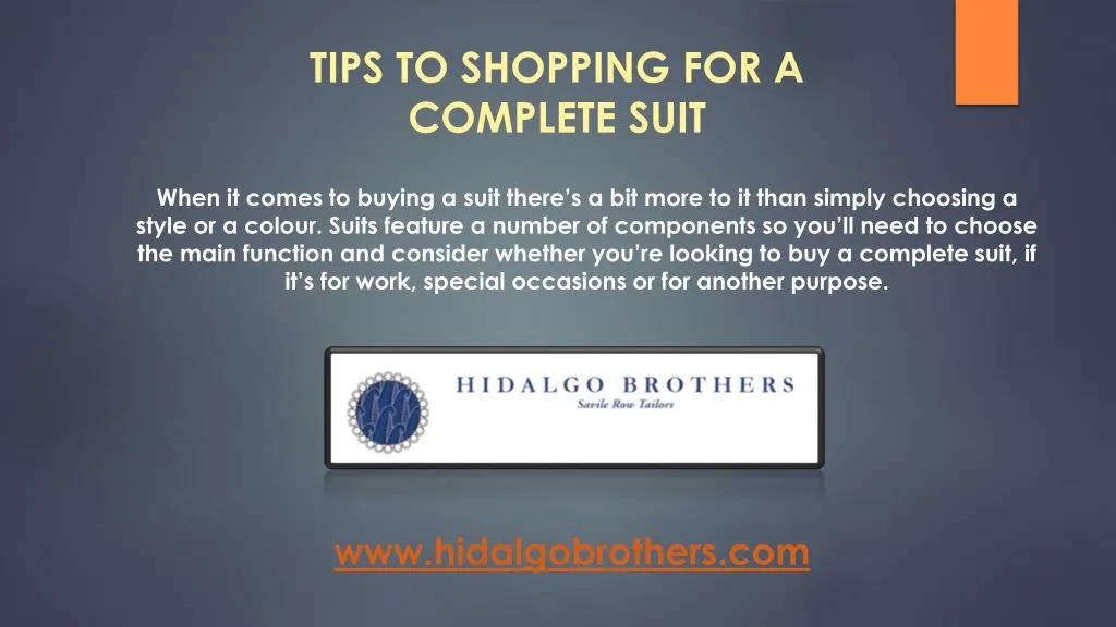 tips to shopping for a complete suit