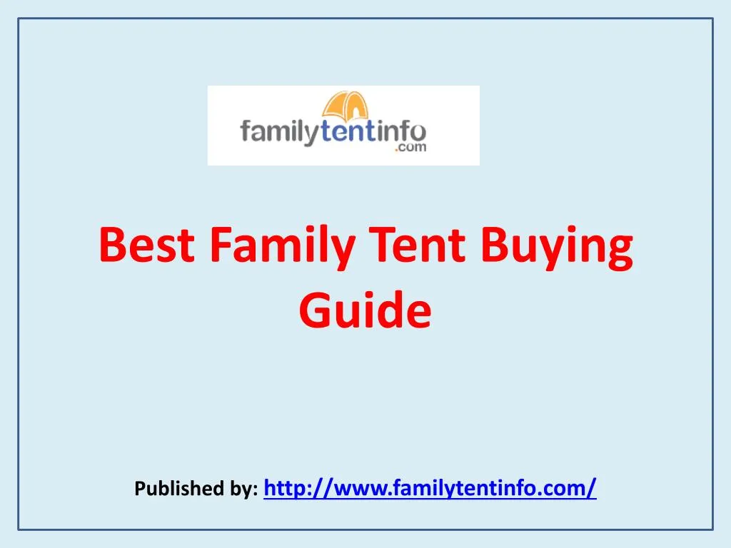 best family tent buying guide
