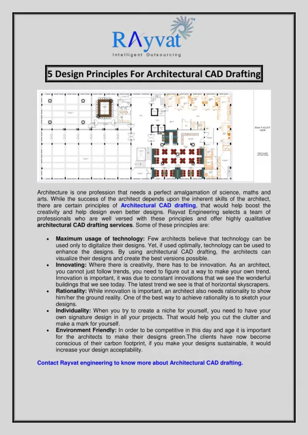 5 Design Principles For Architectural CAD Drafting