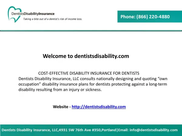 Dentist disability insurance