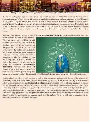 Interpretation translation - slide 1