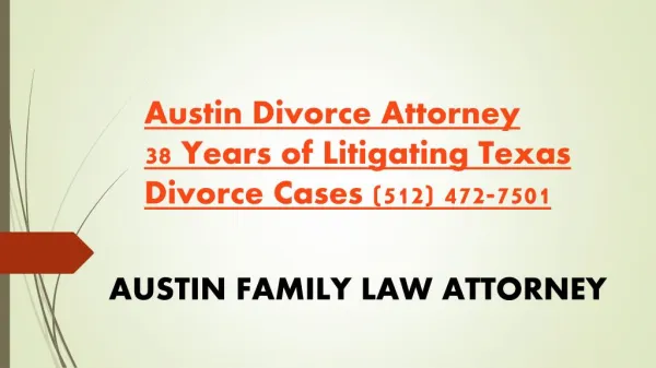 Austin divorce attorney