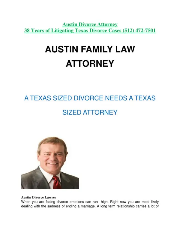 Austin Divorce Lawyer