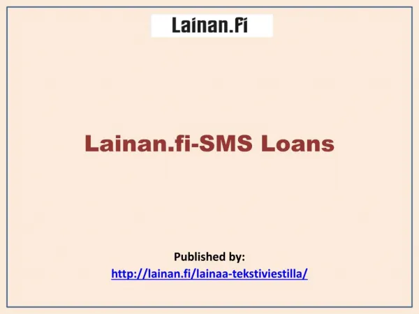 Lainan.fi-SMS Loans