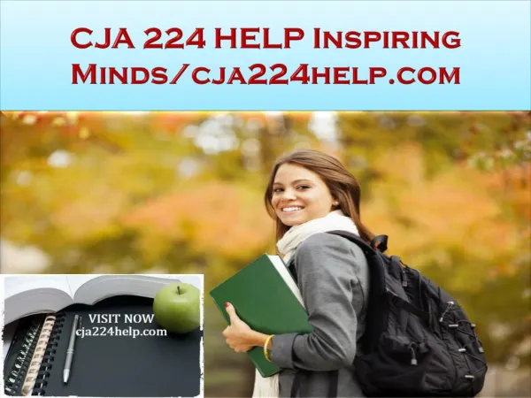 CJA 224 HELP Inspiring Minds/cja224help.com