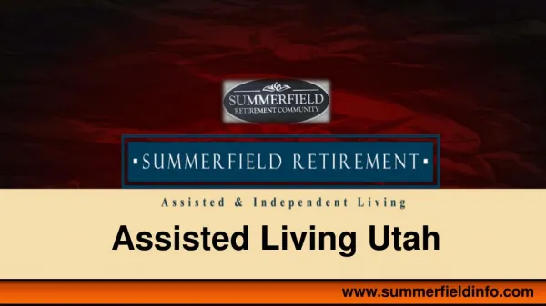Senior Citizen Retirement Communities In Utah