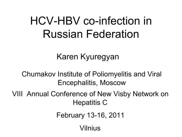 HCV-HBV co-infection in Russian Federation