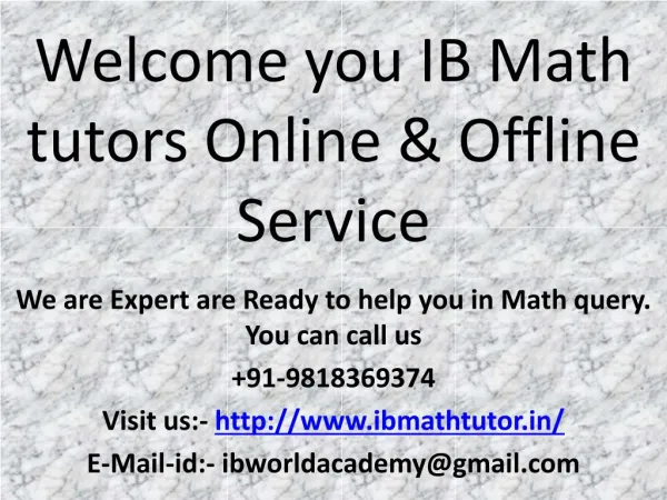 Home tuition for ib