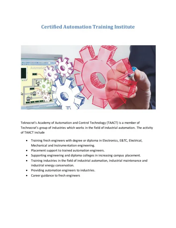 Certified Automation Training Institute