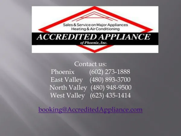Appliance repair phoenix accredited appliance