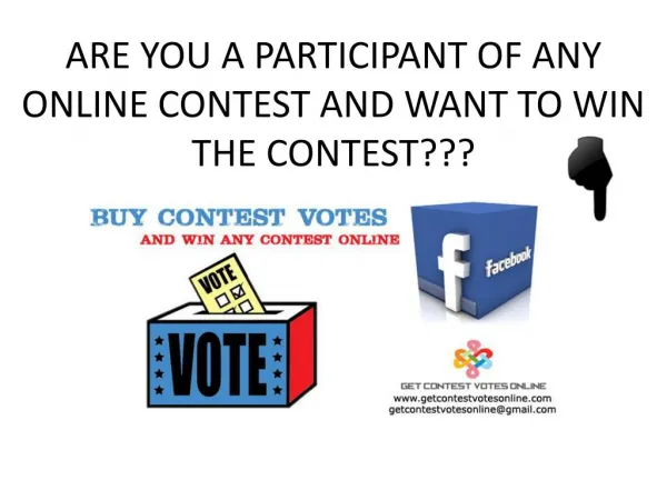 Buy Online Votes | Buy Contest Votes | Buy Facebook Votes | Get Online Votes