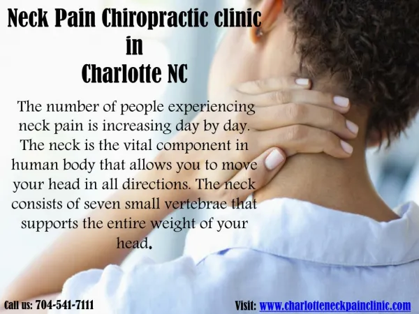 Best Neck Pain Chiropractic clinic in Charlotte NC- Tebby Clinic