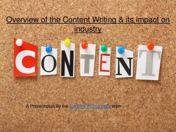 Content Writing- The way to represent your company's brand reputation