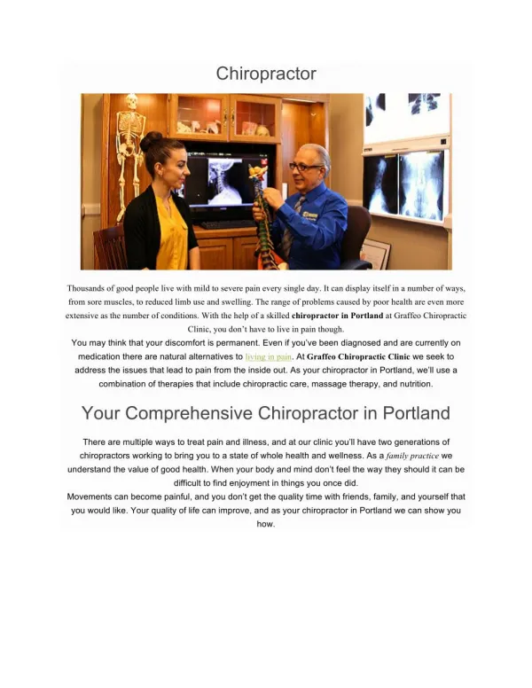 Chiropractor Portland