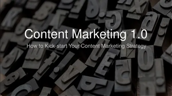 LinkedIn Content Marketing 1.0: How to Kick-start your Content Marketing Strategy