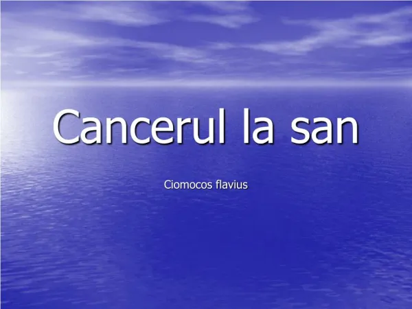 cancerul la san