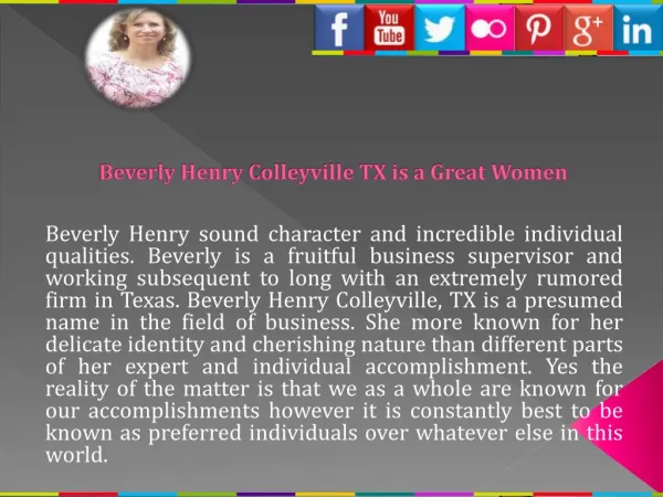 Beverly Henry, Colleyville, TX