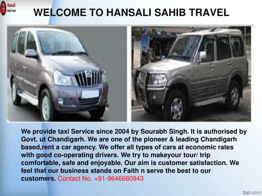 welcome to hansali sahib travel