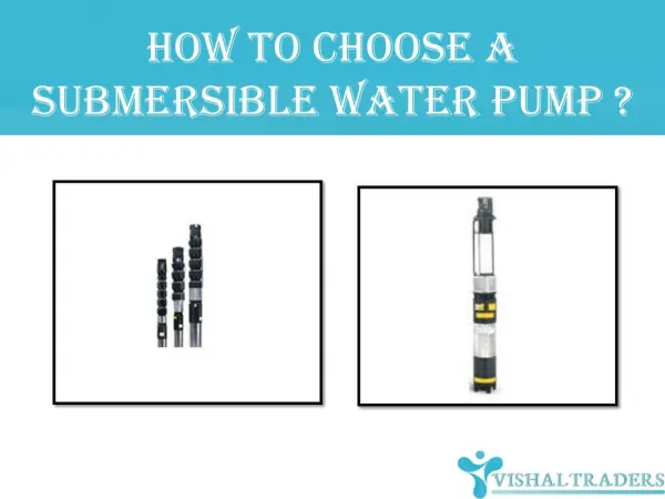 How to choose A submersible water pump