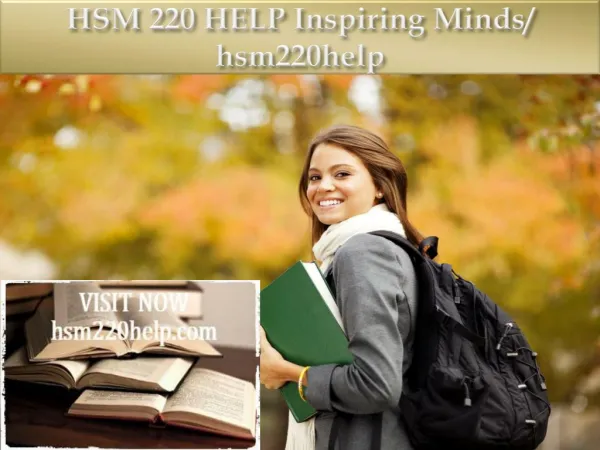 HSM 220 HELP Inspiring Minds/ hsm220help