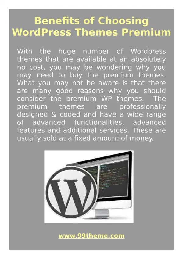 Benefits of Choosing WordPress Themes Premium