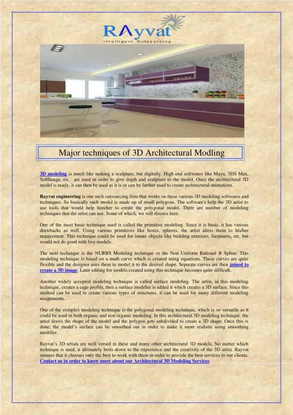 Major techniques of 3D Architectural Modling.pdf