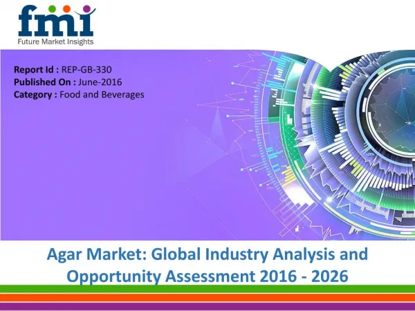 Agar Market to Reach US$ 357,091.6 by 2016-2026