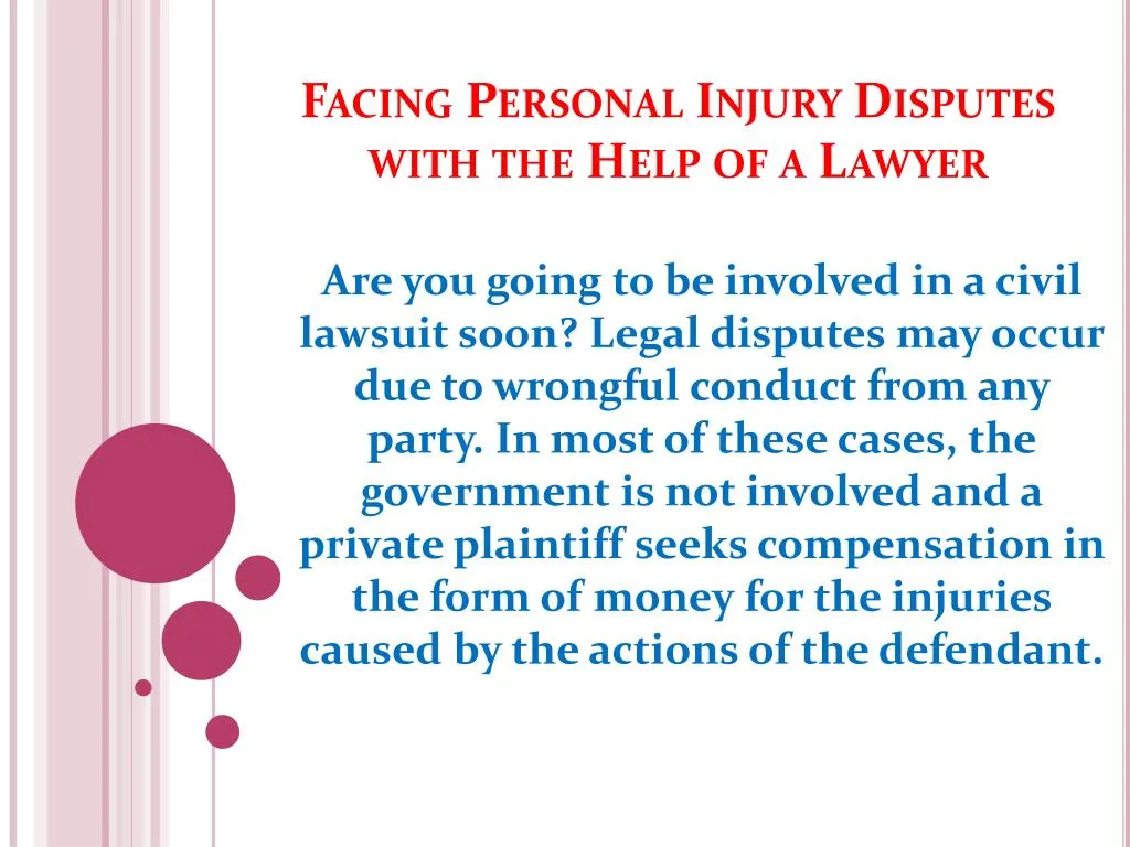 facing personal injury disputes with the help of a lawyer