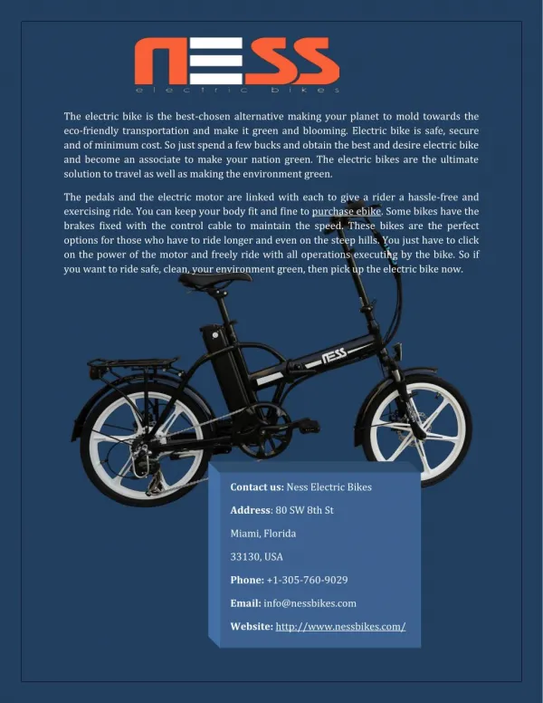 Purchase ebike Online Affordable Price