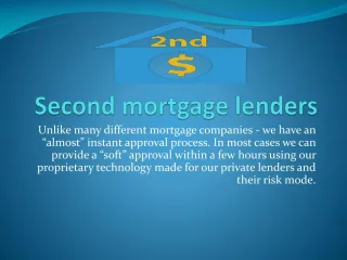 second mortgage lenders - slide 1
