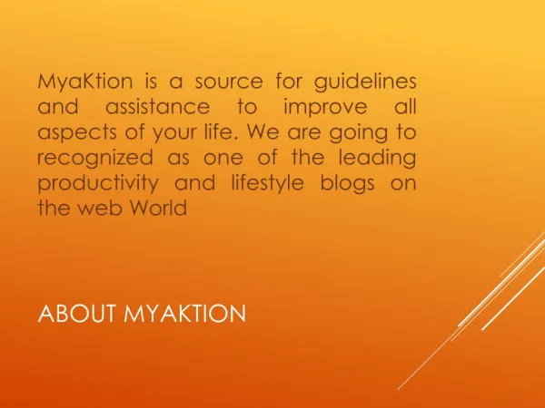 What is Myaktion actuly