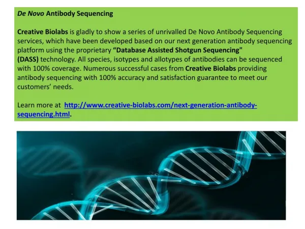 De Novo Antibody Sequencing