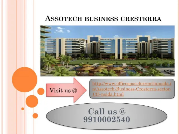 Assotech Business Cresterra 9910002540 Sector 135 Noida Expressway, Office Space for Rent in Noida