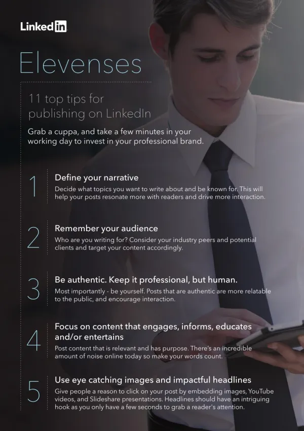 11 tips for publishing on LinkedIn