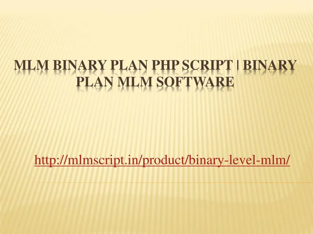 http mlmscript in product binary level mlm