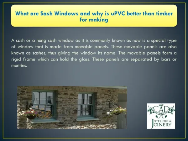 What are Sash Windows and why is uPVC better than timber for making