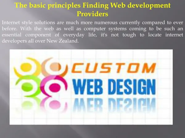 The basic principles Finding Web development Providers