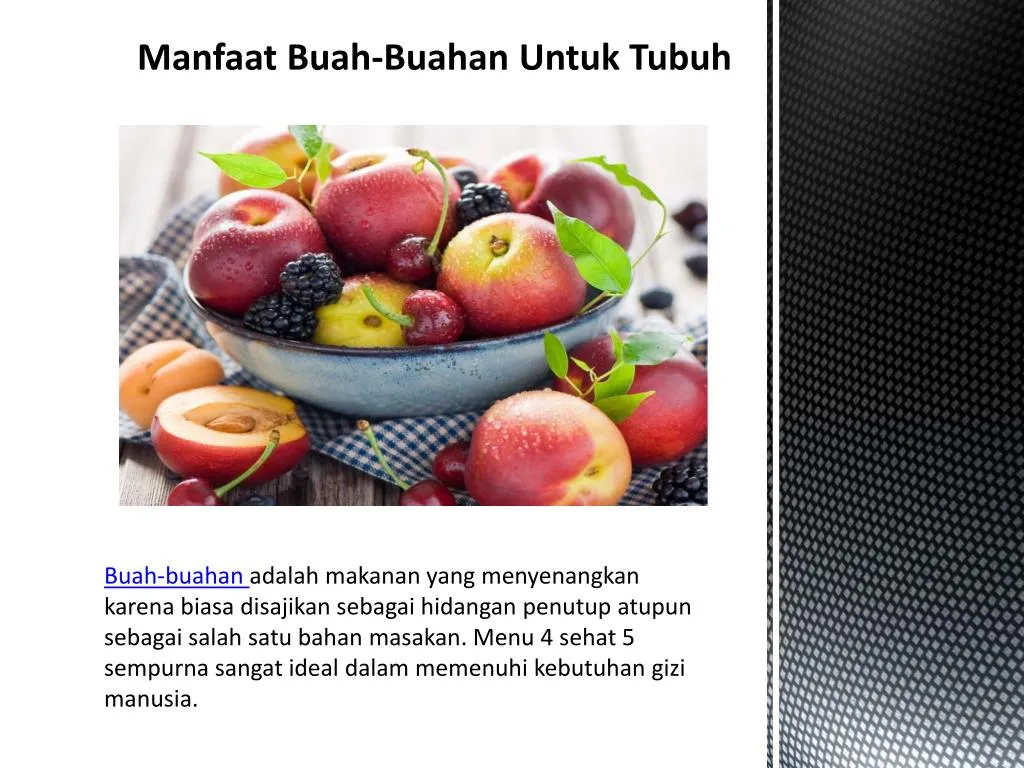 manfaat buah buahan untuk tubuh