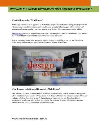 Why Does My Website Development Need Responsive Web Design? - slide 1