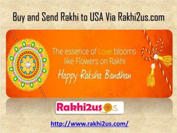 Online Rakhi Delivery in USA - 91 8510934032