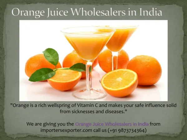 Orange Juice Wholesalers in India