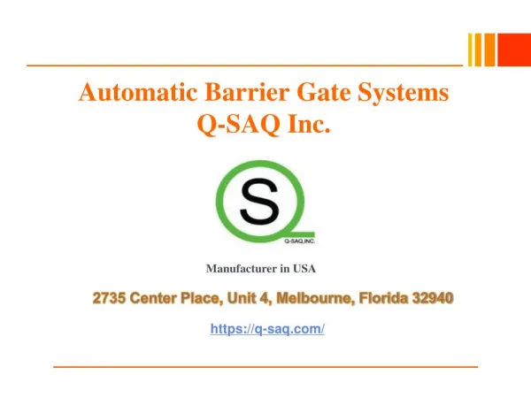 Automatic Barrier Gate Systems in USA - Q-SAQ Inc.