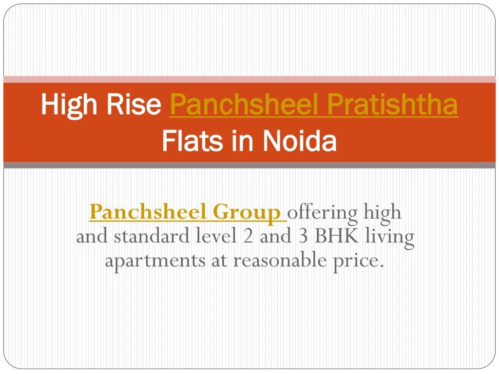 high rise panchsheel pratishtha flats in noida