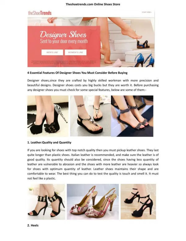 Theshoetrends - Theshoetrends.com (The Shoe Trends) Best Quality Shoes