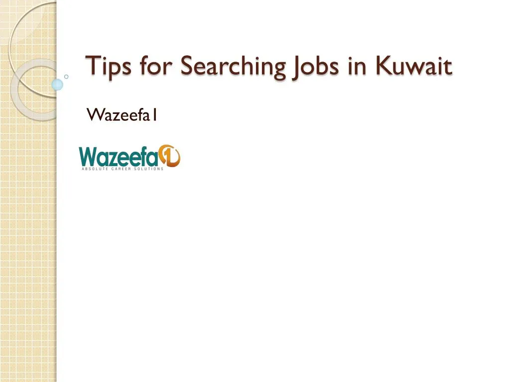 tips for searching jobs in kuwait
