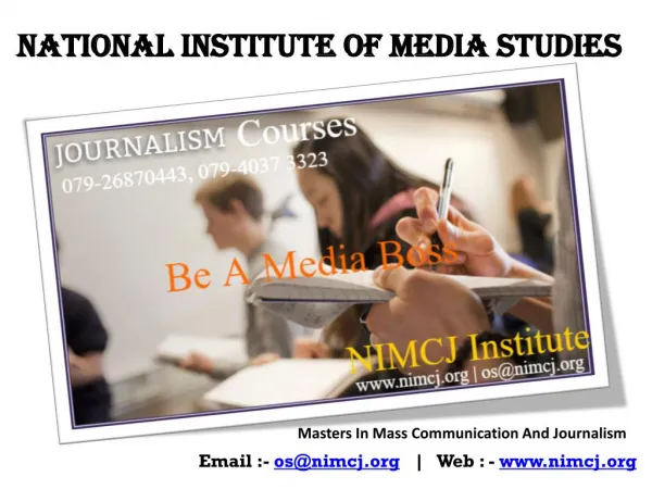 Kick-start your career in mass communication and journalism | NIMCJ