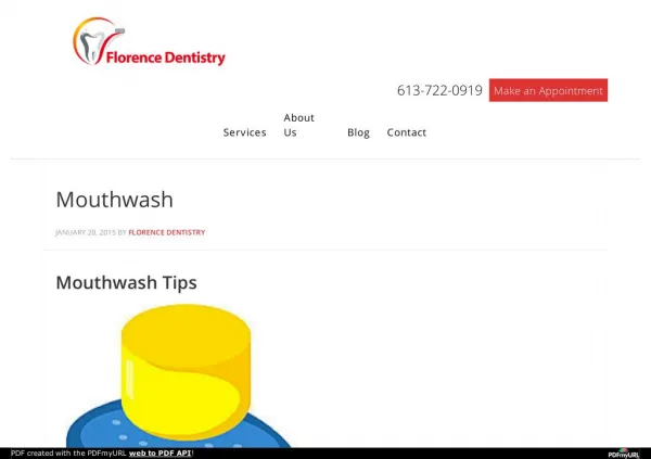 Mouthwash Tips By Florence Dentistry