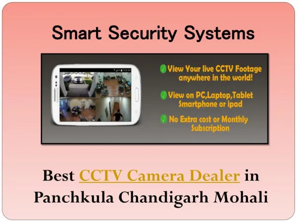 Best CCTV Camera Dealer in Panchkula Chandigarh Mohali