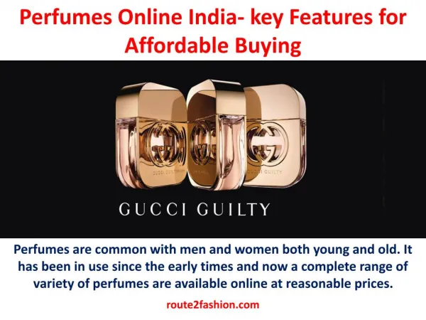 Perfumes Online India- key Features for Affordable Buying