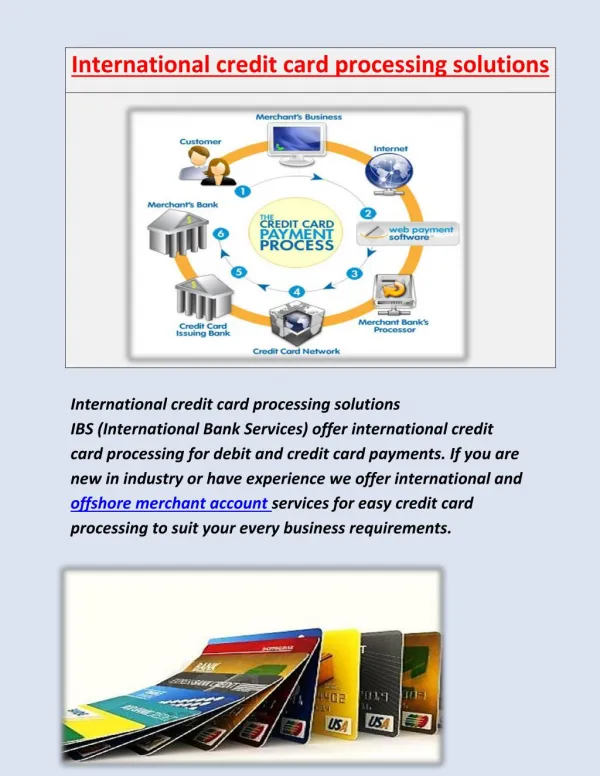 International merchant account services